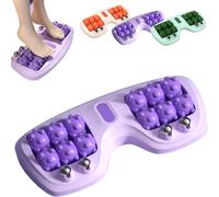 Rullo doppio massaggio piedi portatile - Con magneti per punti di pressione, per fascite plantare. Per casa e ufficio. Viola.