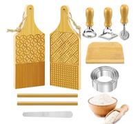 Rullo e tagliapasta in legno, realizzato a mano, 25 x 10,2 cm, strumento di cottura multiuso, taglierina di precisione, macchina tradizionale per spaghetti per wonton, gnocchi, dessert