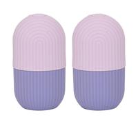 Rullo Facciale di Ghiaccio 2 Pezzi Riduce il Gonfiore Strumento di Massaggio con Rullo Freddo per Occhi Viso in Silicone per la Casa (Volet)