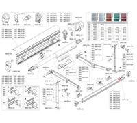 Rullo fiamma per tenda da sole f45s / f45s psa / f45s vw t5/t6 260 - ricambio fiamma 98673-043