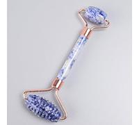 Rullo for il viso a dente di sega in oro rosa Gua Sha Set for massaggi con strumenti for il massaggio della pietra bianca for il corpo raschiante in giada (Color : E)