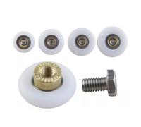 Rullo for porta scorrevole con puleggia for doccia da 4 pezzi | Kit di sostituzione della ruota sospesa. Rotolamento silenzioso e regolare(Diameter 19mm)