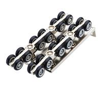 Rullo for porta scorrevole, puleggia sospesa, binario silenzioso, ruota for porta scorrevole da balcone, 12 ruote, portata 117 kg, una coppia for set