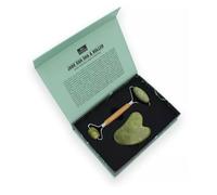 Rullo Giada bio massaggiatore facciale Viso occhi Roller Gua Sha pietra massaggi