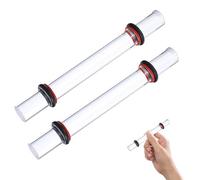 Rullo in Acrilico Massiccio 2 Pezzi con Anelli Spessi - Rullo Trasparente per Fai da Te, Artigianato e Progetti in Argilla, Mattarello per Modellare e Scultura in Polimero, Set per DIY e Cre