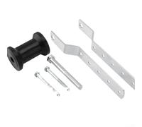 Rullo in gomma da 12,7 cm con staffa regolabile per linguetta di rimorchio da barca larga 7,6 cm, telaio in acciaio con rulli resistenti all'usura per un carico regolare e protezione della chiglia in