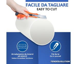 Rullo in Gommapiuma Cilindrico per Cuscini - Vari Diametri e Misure - DIAMETRO: 20 CM, MISURA: 150CM
