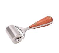 Rullo in Pelle Incollato Bordi di Colla in Pelle Rullo di Laminazione Rullo a Pressione in Pelle con Manico in Legno per Strumento di Saldatura, Strumento di Installazione