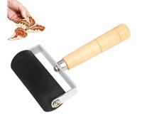 Rullo in per fai da te, rullo per incisione con manico in legno, strumento manuale per stampa a , stampaggio, pittura, artigianato (3,5 cm, 6 cm, 4 pezzi)