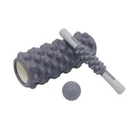 Rullo in schiuma per massaggio, recupero migliorato, antiscivolo, con palla da massaggio, rullo di rilascio muscolare, set con bastone e palla per rilassamento, fitness, pilates, viaggi, casa, camera