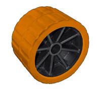 6PZ RULLO/RULLI LATERALE RICAMBIO PER CARRELLO BARCA D.120 MM ARANCIO 0202904