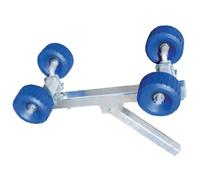 Rullo laterale basculante blu con gambo 40x40mm per rimorchi