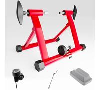 Rullo Magnetico Pieghevole per Allenamento Bicicletta in Casa Compatibile con Mountain Bike e Bici da Strada BDC Bici da Corsa | Rosso