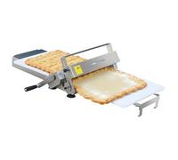Rullo manuale per impasto, in acciaio inossidabile, controllo di precisione dello spessore da 0,5 a 17,5 mm, per la produzione di pizze, croissant e prodotti da forno