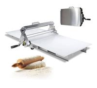 Rullo manuale per impasto, spessore regolabile in acciaio inox, per panetteria, pasta sfoglia, preparazione di impasti fatti in casa