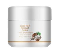 Rullo massaggiante depilatorio viso in noce di cocco per labbro superiore e mento, per donna, depilazione per corpo, pelle sensibile, 50 ml, depilazione, io (bianco, taglia unica)