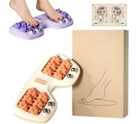 Rullo massaggiante doppio per piedi, strumento per la pressione dei punti muscolari profondi, agopressione per il recupero muscolare, sollievo dallo stress per la casa e l'ufficio (Arancione)