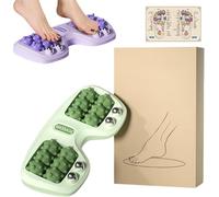 Rullo massaggiante doppio per piedi, strumento per la pressione dei punti muscolari profondi, agopressione per il recupero muscolare, sollievo dallo stress per la casa e l'ufficio (Verde)