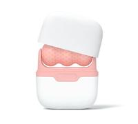Rullo massaggiante facciale a doppia estremità con sfere di ghiaccio rinfrescanti - Rulli a forma di V e a forma di W, strumento portatile per la cura della pelle per ridurre il gonfiore e migliorare