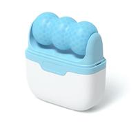 Rullo massaggiante facciale a doppia estremità con sfere di ghiaccio rinfrescanti - Rulli a forma di V e a forma di W, strumento portatile per la cura della pelle per ridurre il gonfiore e migliorare