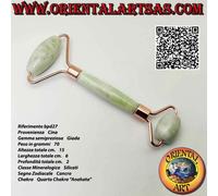 Rullo massaggiante "face roller" in pietra naturale per Gua Sha