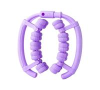 Rullo Massaggiante Gambe con 40 Ruote Massaggio Circolare Manuale per Gambe Cosce Strumento Detraibile in PP Adatto a Drenaggio Linfatico Allenamento, Viola