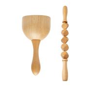 Rullo massaggiante in legno anticellulite per terapia del legno con rullo per massaggio Gua Sha Cup Maderoterapia kit drenaggio linfatico (stile y)