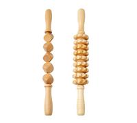 Rullo massaggiante in legno anticellulite per terapia del legno con rullo per massaggio Gua Sha Cup Maderoterapia kit drenaggio linfatico (stile a)