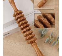 Rullo massaggiante in legno, bastoncino massaggiante manuale per modellare il corpo, drenaggio linfatico, massaggio anticellulite e bastoncino massaggiante in legno per vita, cosce e addome, adatto pe