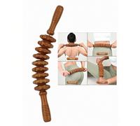 Rullo massaggiante in legno, bastone massaggiante manuale per modellare il corpo, massaggio della cellulite e rotolamento dei muscoli di vita, cosce e addome, adatto per scuola, viaggio, casa, spa, st