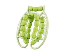 Rullo massaggiante manuale a 23 rulli con motivo a rombi 3D, strumento ergonomico for massaggio avvolgente a 360° for il rilassamento muscolare.(Green)