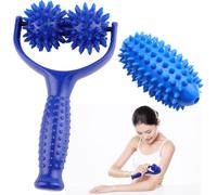 Rullo massaggiante manuale, con 3 sfere massaggianti appuntite intercambiabili, strumento per massaggio del corpo, rulli auto-massaggianti per muscoli, corpo, rilassanti