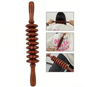 Rullo massaggiante manuale in legno, massaggiatore manuale unisex per yoga e pilates, strumento di rilassamento corporeo per vita, spalle, collo, schiena, cosce & addome verde,grigio,Cachi,Bianco-,ner