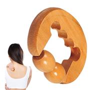 Rullo massaggiante per mani in legno, Rullo massaggiatore in legno|Massaggiatore muscolare manuale portatile,Strumento di massaggio salva-lavoro per gambe, viso, collo e schiena