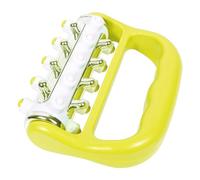 Rullo massaggiante portatile, anticellulite a 2 ruote, massaggiatore manuale per i muscoli, adatto per alleviare il dolore a piedi, mani, corpo, collo, testa, gambe (verde-A)