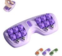 Rullo massaggiante portatile doppio per piedi, massaggiatore per piedi a doppio punto di pressione, rullo massaggiante per piedi per alleviare la fascite plantare (viola)