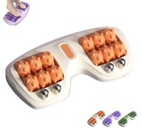 Rullo massaggiante portatile doppio per piedi, massaggiatore per piedi a doppio punto di pressione, rullo massaggiante per piedi per alleviare la fascite plantare (arancione)