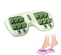 Rullo massaggiante portatile doppio per piedi, massaggiatore per piedi, massaggiatore per piedi per alleviare la fascite plantare, massaggio muscolare dei tessuti profondi, sollievo dallo (Verde)