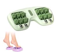 Rullo massaggiante portatile doppio per piedi, massaggiatore plantare, massaggiatore plantare a doppio punto di pressione, rullo per digitopressione plantare, massaggio muscolare (Verde)