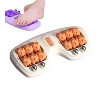 Rullo Massaggiante Portatile for Piedi A Doppio Punto Di Pressione, Massaggiatore for Piedi A Doppio Punto Di Pressione, for Alleviare La Fascite Plantare, Lo Stress E Il Recupero Muscolare(Orange)