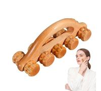 Rullo massaggiatore in legno, massaggiatore manuale rulli | Massaggiatore muscolare manuale portatile,Principi meccanici Strumento per massaggio con struttura rulli per schiena, gambe, viso e coll