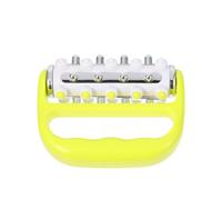 Rullo Massaggiatore Manuale Portatile Giallo in Plastica e Acciaio | Impugnatura Ergonomica, Controllo Autonomo, per Cosce e Gambe, Uso Domestico e Fisioterapia, per Uomini e Ufficio