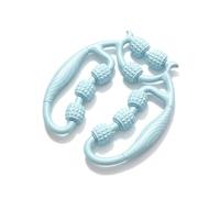 Rullo massaggiatore per gambe a nove ruote per cellulite, rullo massaggiante anticellulite, massaggiatore portatile per drenaggio linfatico e rilassamento muscolare, per fitness e recupero (blu)
