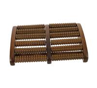 Rullo Massaggiatore per Piedi in Legno Ruote Multiple Manuale | Suole e Zone Riflessologiche, Design Ergonomico Scanalature, Uso a Casa e Nelle Pause in Piedi