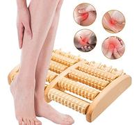 Rullo Massaggio Piedi Legno, FANDE Rullo Massaggiatore Doppio per Piede per Rilassare, Sollievo la Fascite Plantare,Dolore Al piede, Dolore agli Arch, Promuove il Flusso di Sangue