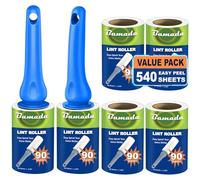 Rullo peli animali, extra appiccicosi 540 fogli, 90 fogli per leva pelucchi, spazzola togli peli animali/rulli di pelucchi/spazzola peli gatto/spazzola peli cane (Blu)
