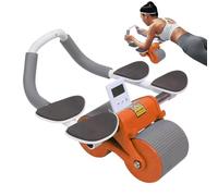 Rullo per addominali - Rullo intelligente per esercizi di rimbalzo automatico, attrezzatura per rafforzare il nucleo con supporto per il gomito, ruota per esercizi portatile, strumento di