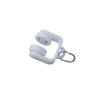 Rullo per binari per tende Accessori for aste for tende con ruote for binari/anello for gancio for puleggia binario di guida rullo a sfera silenzioso(White 100pcs)