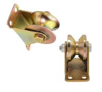 Rullo per cancello scorrevole, ruota con scanalatura a V/U con staffa per carichi pesanti, rotella rigida per vialetto e porte di fabbrica, carico di 440 libbre per ruota 2 pcs 3"(80mm-V)