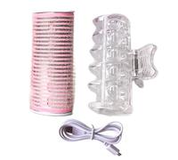 Rullo Per Capelli - Bigodino Coreano Air Bangs, Ceramica ABS | 3,2x8,5 Cm 85C Calore Interno, Strumento Per Lo Styling Portatile Autoadesivo Riscaldato Tramite USB Per Tutti I Tipi Di Capelli Con Cavo